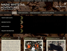 Tablet Screenshot of mainewhitetailadventures.com